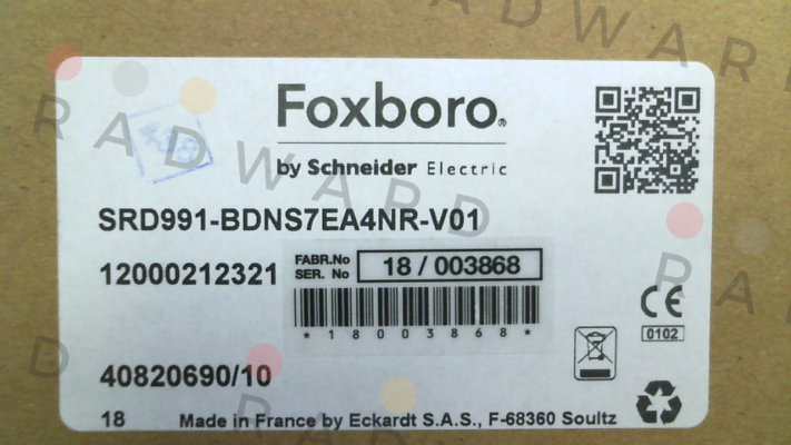 Foxboro-SRD991-BDNS7EA4NR-V01 price