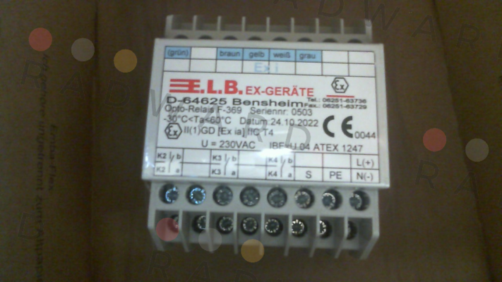 E.L.B Ex Gerate-F-369/230/3400 price