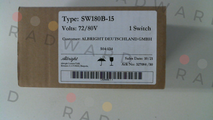 Albright-SW 180 B-15 72-80V INT price