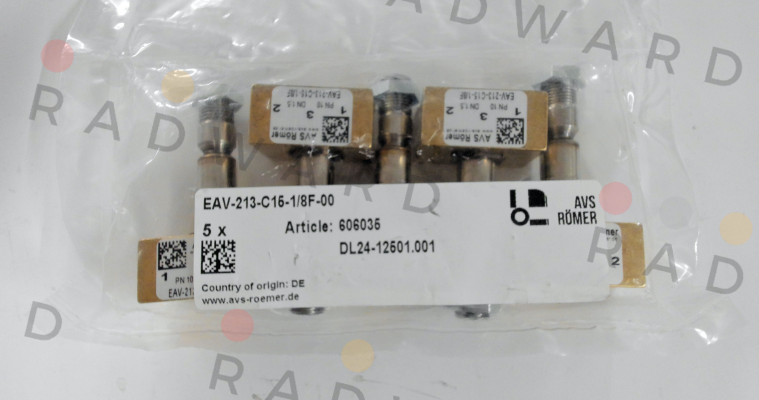 Avs Römer-P/N: 606035 Type: EAV-213-C15-1/8F-00 price