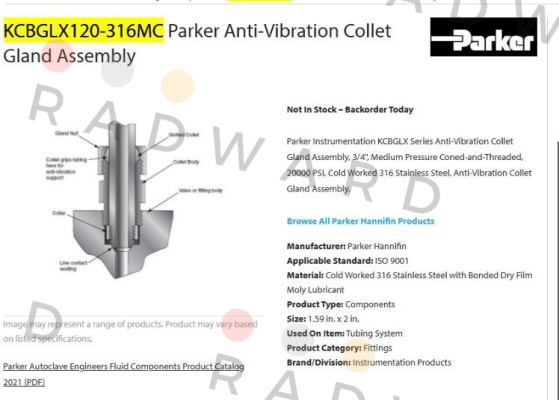 Parker-KCBGLX120-316MC price