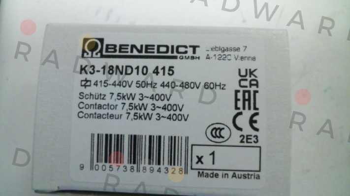 Benedict-K3-18ND10 415 price