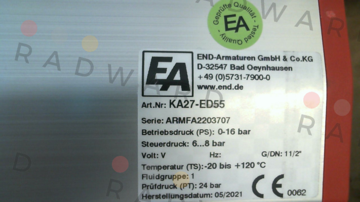 End Armaturen-KA27-ED55 price