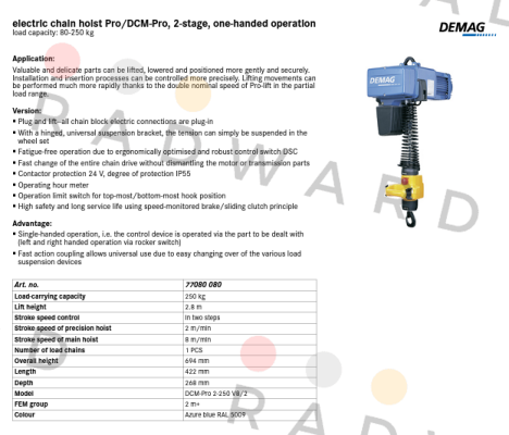 Demag-77080 080 price