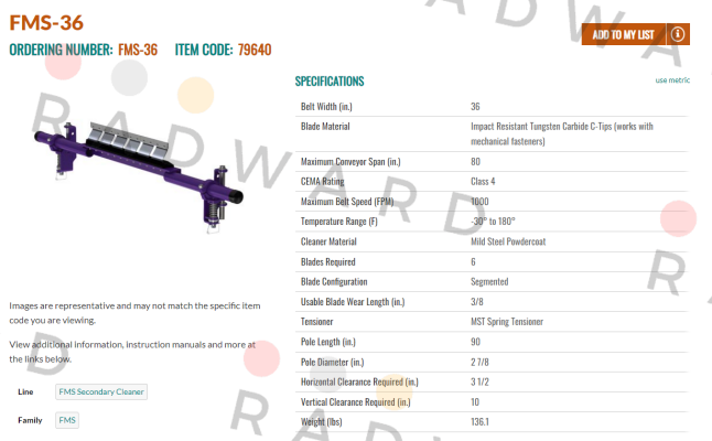 Flexco-FMS-36 price