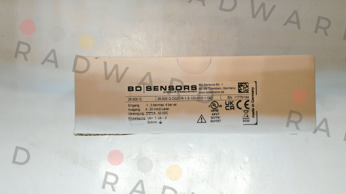 Bd Sensors-G-D025-R-1-5-100-H00-1-582 price