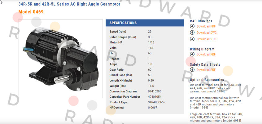 BODINE ELECTRIC-0469 34R4BFCI-5R price