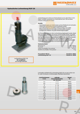 WEITKOWITZ-90560/Lochwerkzeug HLW 120 price