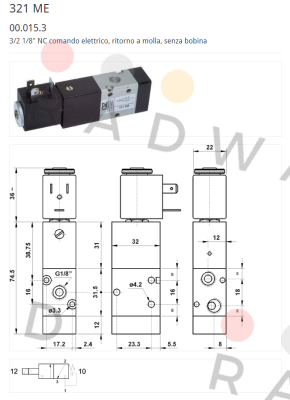 AZ Pneumatica-00.015.3 Type 321 ME, 1/8" price